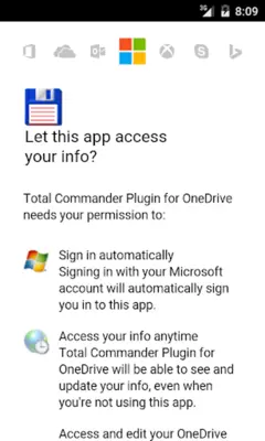 Totalcmd Plugin for OneDrive android App screenshot 1